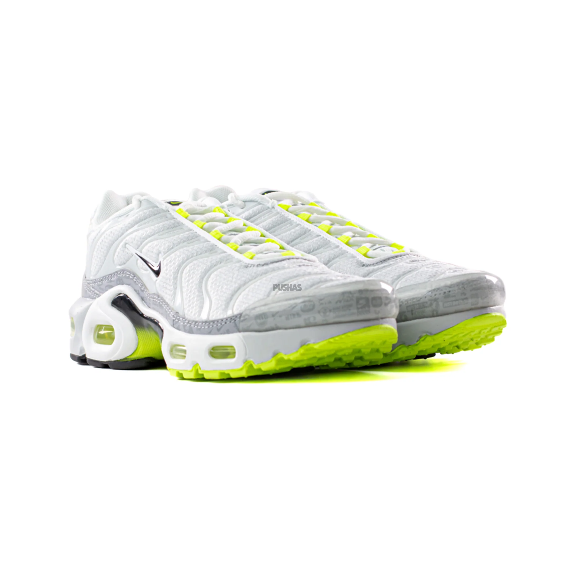 Nike Air Max Plus TN 'Retro Air Max Logos / Reflective White Volt' GS (2021) - Image 2