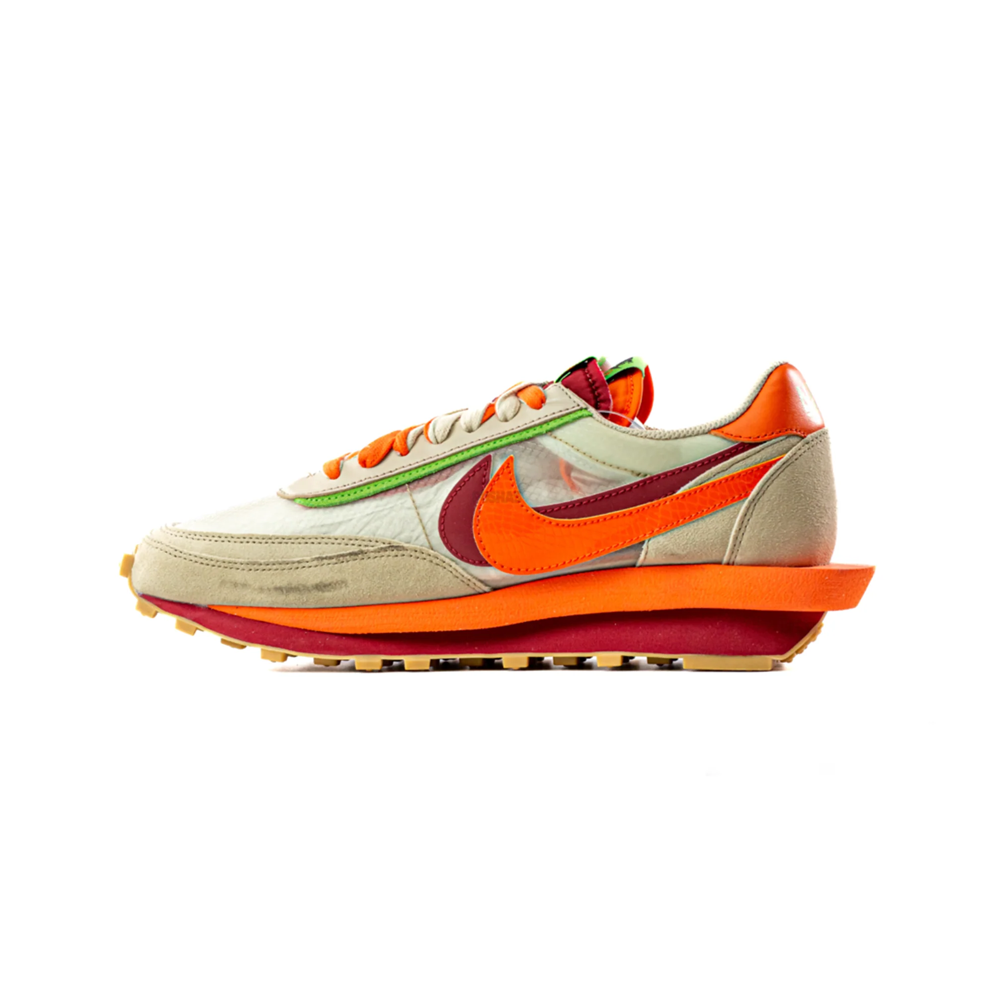 Nike LD Waffle x CLOT x Sacai 'Net Orange Blaze' (2021) - Image 3
