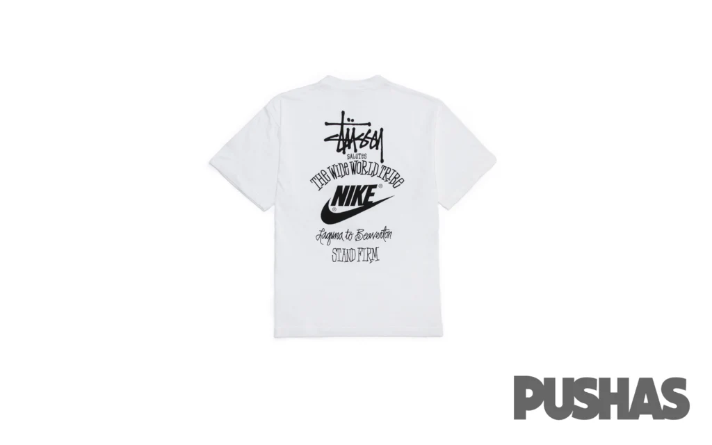 Nike x Stussy The Worldwide Tribe T-Shirt 'White' (2023) - Image 2