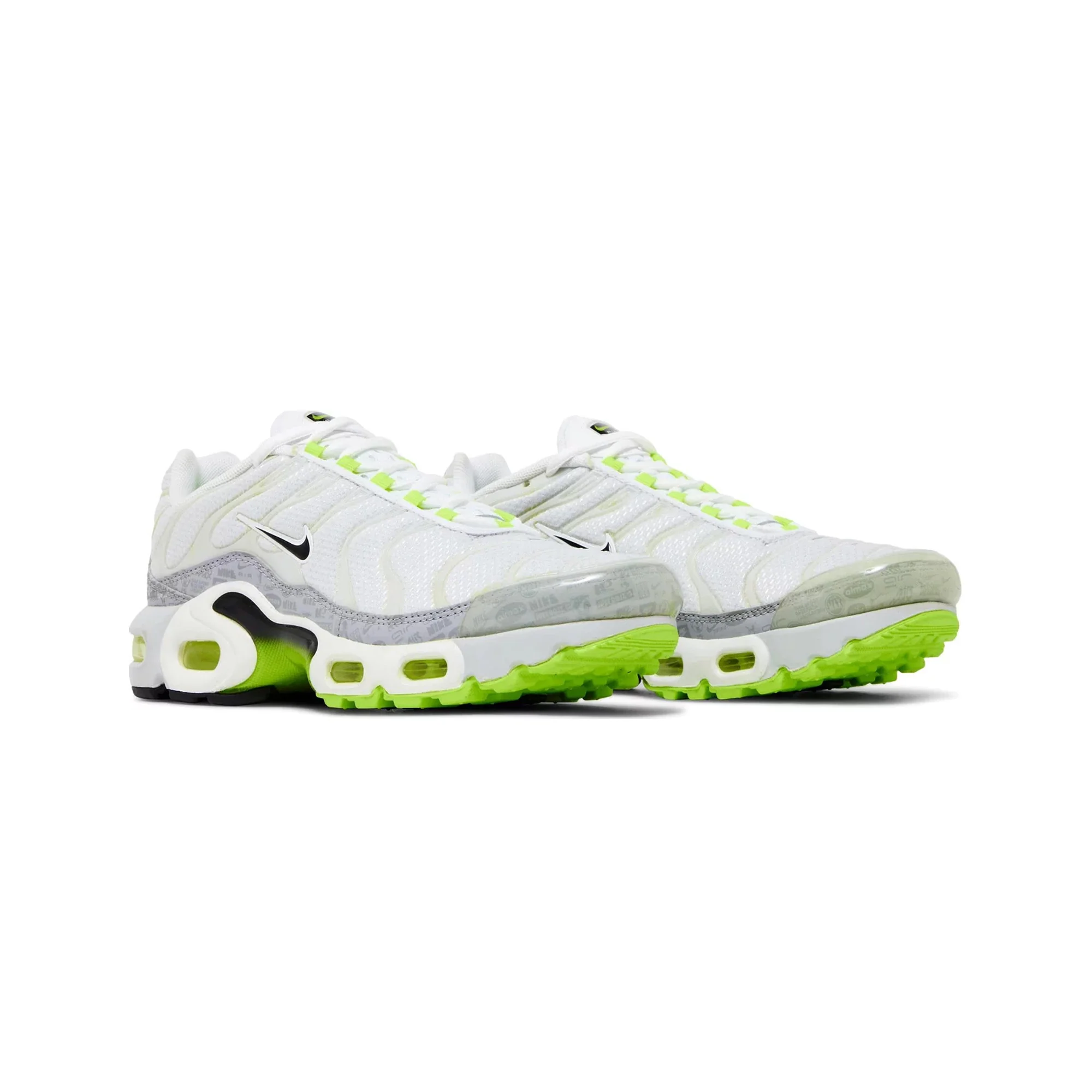 [Refurbished] Air Max Plus TN 'Retro Air Max Logos / Reflective White Volt' GS (2021) - Image 2