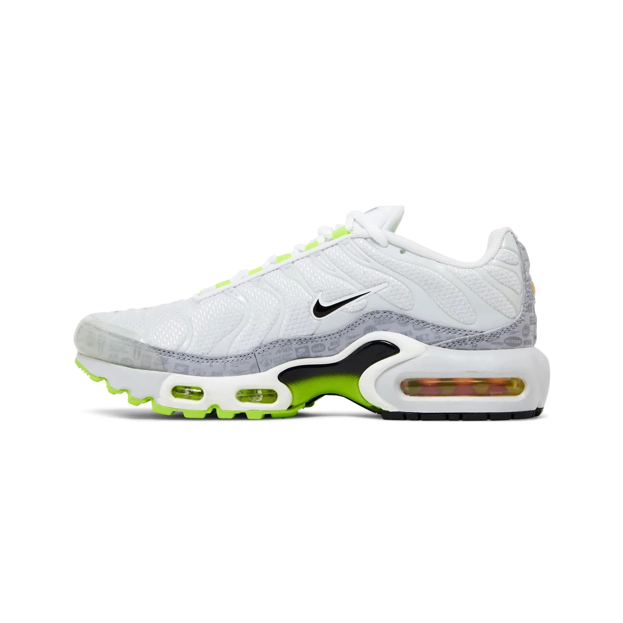 [Refurbished] Air Max Plus TN 'Retro Air Max Logos / Reflective White Volt' GS (2021) - Image 3